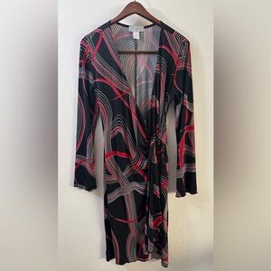 Spiegel Black and Pink Swirl Dress